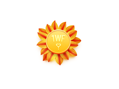 Flower and coin coin flower yellow