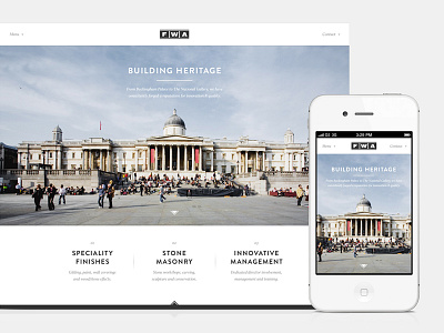 FWA flat minimal mobile first responsive web