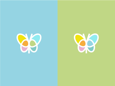 Butterfly butterfly color colour logo mark pastel