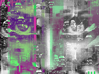 Lostintheworld abstract illustration jasper lost in the world neon photomanipulation photoshop skylines wiese wip