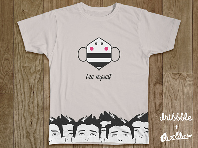Bee Myself T-shirt bee dribbble fun funny graphic invite logo t shirt threadless