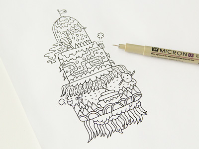 Mystery Mountain abstract hair illustration nonsense