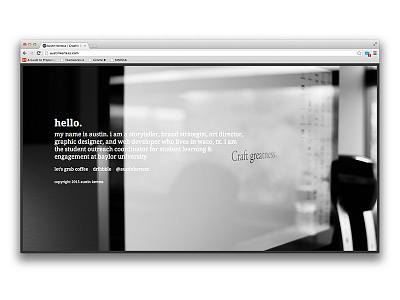 Simplified my personal website craft homepage website