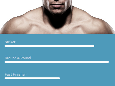 CageRank Fighter Pages blue fighter profile stats ui