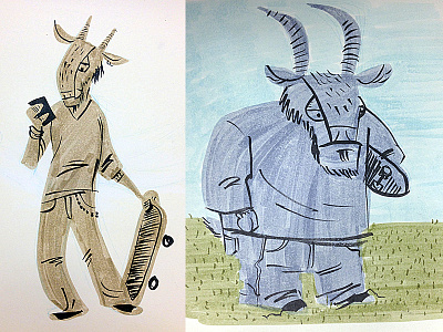 More Goats billy goats gruff goat goats nursery rhymes tim paul timpaulillustrations