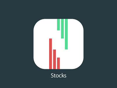 Stocks 7 app down green icon ios iphone red redesign stocks up