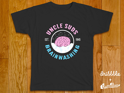 Uncle Suds Brainwashing Company Threadless & Dribbble brain brainwashing bubbles dribbble illustration league shirt suds t shirt tee threadless uncle