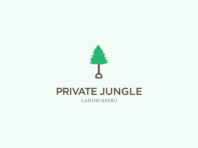 Private Jungle landscape logo
