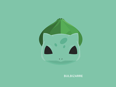 Bulbasaur MNML illustration minimal pack pokemon poster starter vector