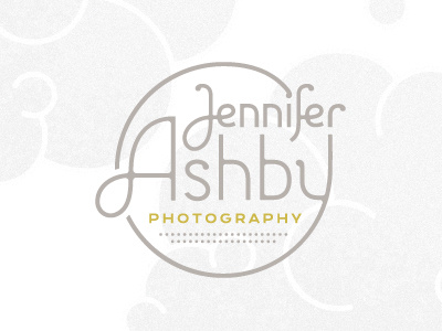 Jennifer Ashby Photography Logo brand circle custom type logo photography