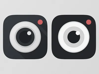 Camera Icon app camera flat grey icon ios ios 7 iphone long shadow