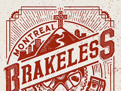 BRAKELESS tshirt brakeless fixedgear montreal teeshirt design