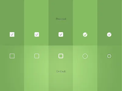 Tickbox Variations green linear minimal solid tick tickbox ticker ui variations