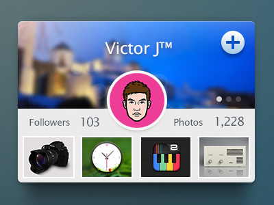 Dribbble Me camera clock dribbble icon radio ui victor