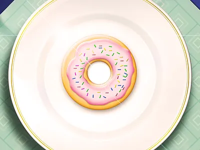 Ramadan Donut! biscuit donut fast plate prayer ramadan strawberry