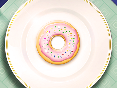 Ramadan Donut! biscuit donut fast plate prayer ramadan strawberry