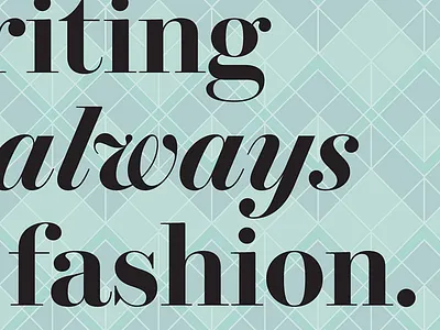 Always in fashion detail pattern print work typography