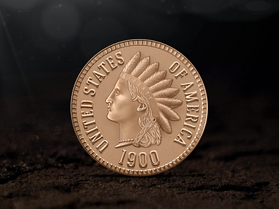 Coin 1900 coin ground indian old usa