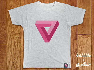 Velvet Design - Threadlesss x Dribbble branding competition contest design dribbble escher impossible logo t shirt threadlesss triangle win