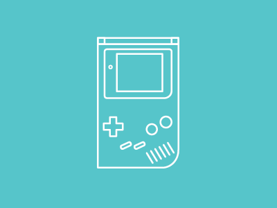 Illustration | Daily Doodles No.13 "Retro Handheld" daily doodle design focus lab fun game gameboy icon illustration illustrator linework nintendo