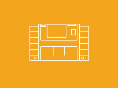 Illustration | Daily Doodles No.14 "The Gaming Brick" cartridge daily doodle design focus lab fun game icon illustration illustrator linework nintendo super nintendo