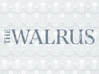 Walrus garland illustration pattern print work