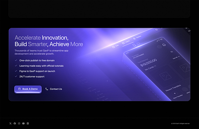 CTA Section black cta dark dark mode figma footer lights purple ui ux