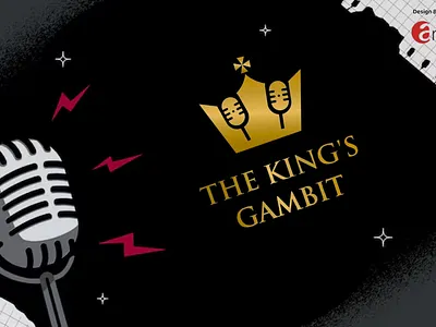 The logo named "The King's Gambit" designed by Ansysoft adobeillustrator businesspodcast challengesofbeingaman entrepreneurship financepodcast financetips lifehacks lifepodcast logodesign maleexperiences masculinity menshealth menspodcast mentalhealthformen thekingsgambitpodcast