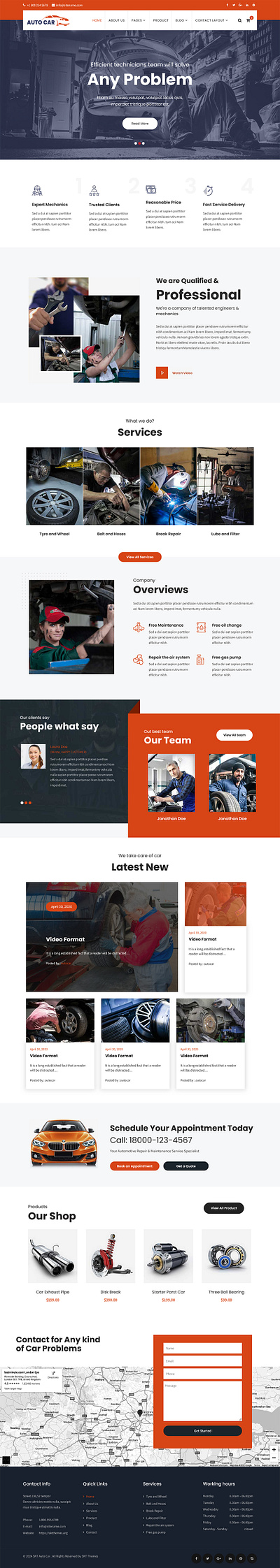 SKT Auto Car - Free Car Rental WordPress Theme branding car car rental design illustration theme design website builder wordpress wordpress design wordpress development wordpress template wordpress theme