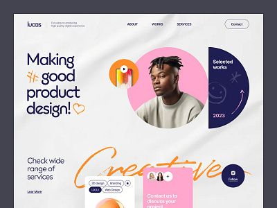 Landing Page for Agency design graphic design ui