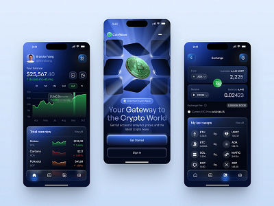 CoinWave - Mobile for Crypto graphic design ui