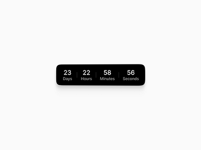 Countdown Widget graphic design minimal model modern modern ui ui uidesign ux widget