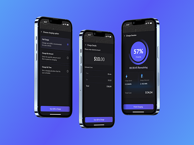 EV Charging App app design figma ui ux