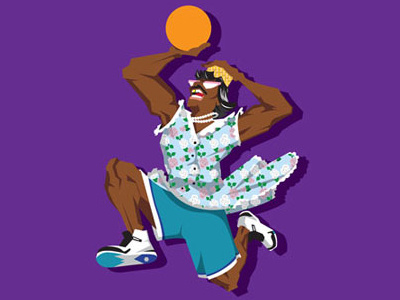 Grandmama basketball charlotte hornets grandmama graphics larry johnson nba