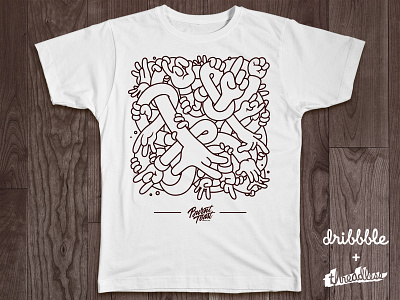 Hand Study - TShirt digital hands illustration line shirt t shirt