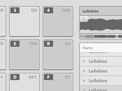 Sampler Wireframe app avenir flat grayscale interface music sampler ui ux web wip wireframe