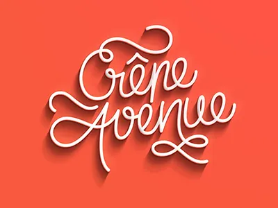 Logo avenue lettering type
