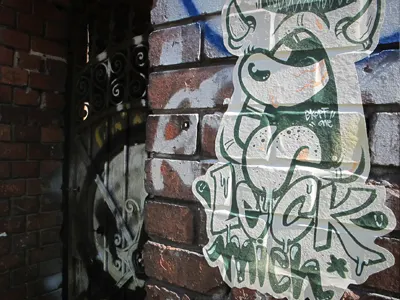 Paste up berlin bkopf bkopfone friedrichshain leck mich paste street streetart up