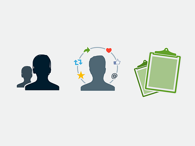 Web Icons agent clipboard flat icons manager minimal social user web