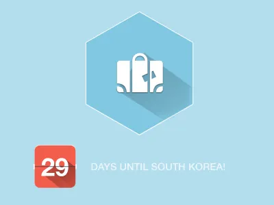 29 Days To Go holidays psd suitcase