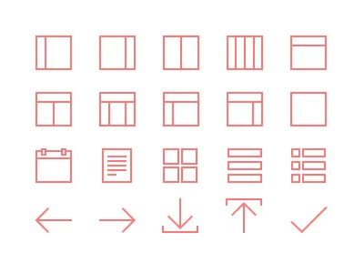 20 Line Icons freebie icons ios 7 layout minimal psd psddd ui web elements
