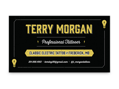 Terry Morgan Business Card business card gin thirsty