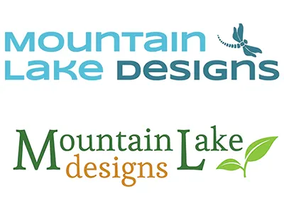 Mountain Lake Designs Logo branding design earth tones logo mountain typography