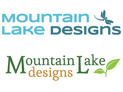 Mountain Lake Designs Logo branding design earth tones logo mountain typography