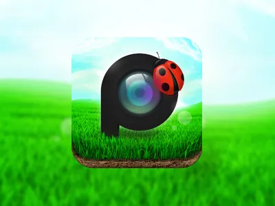 "P" camera grass icon