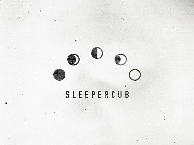 Sleepercub Brandmark v2 analog black black white brandmark identity logo moon moon cycle nature texture white