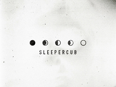 Sleepercub Brandmark v1 analog black black white brandmark identity logo moon moon cycle nature texture white