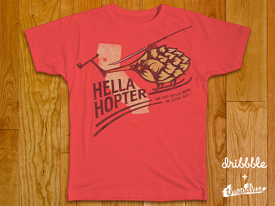 Hella Hopter Final ale beer final illustration t shirt threadless