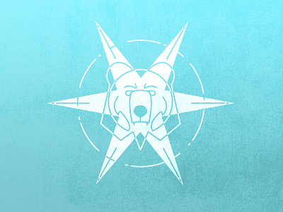 Faction Insigne 2 bear blue icon insignia line star