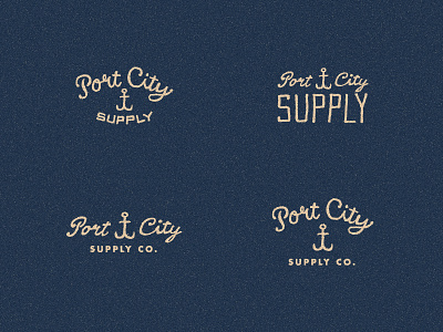 Port City Supply design drawn hand illustration logo mark